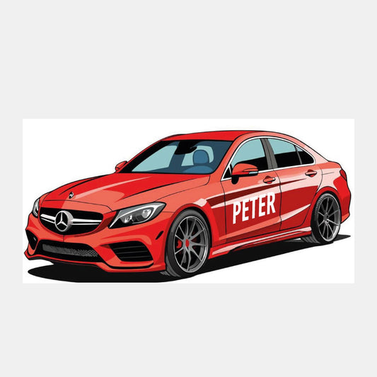 Mercedes-Benz Signature Magneetti Omalla Nimellä 8 cm x 5 cm