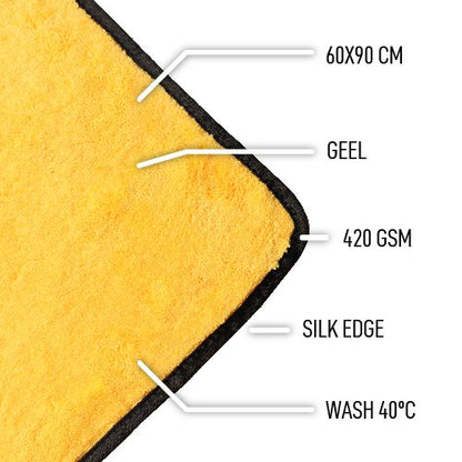 D Con Miracle Dryer Mikrokuituinen Kuivausliina 60 x 90 cm – Keltainen